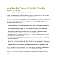 You Need A Personal Safety Plan for Black Friday