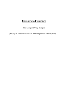 Unrestricted Warfare Qiao Liang and Wang Xiangsui