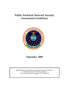 Public Switched Network Security Assessment Guidelines September 2000