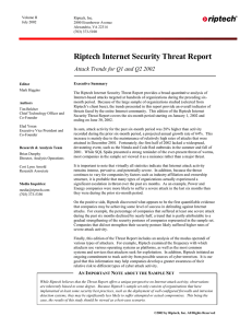 Riptech Internet Security Threat Report