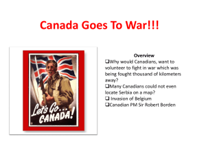 Canada Goes To War!!!