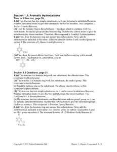Section 1.3: Aromatic Hydrocarbons