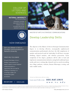 Develop Leadership Skills COLLEGE OF LETTERS AND SCIENCES