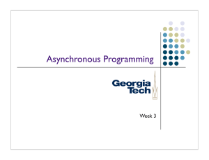 Asynchronous Programming Week 3