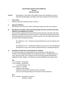 EDUCATIONAL MASTER PLAN COMMITTEE Minutes  February 23, 2010  Present: