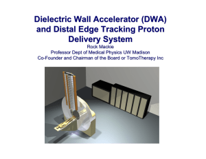 Dielectric Wall Accelerator (DWA) and Distal Edge Tracking Proton Delivery System
