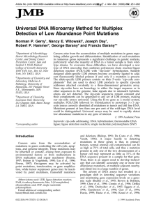 Universal DNA Microarray Method for Multiplex Norman P. Gerry
