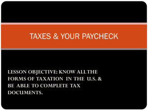 TAXES &amp; YOUR PAYCHECK