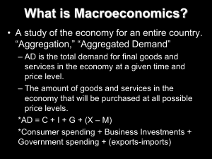What is Macroeconomics? “Aggregation,” “Aggregated Demand”