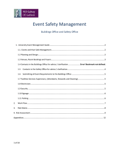 Event Safety Management Buildings Office and Safety Office