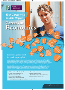 Economics Careers in Your Career with an Arts Degree