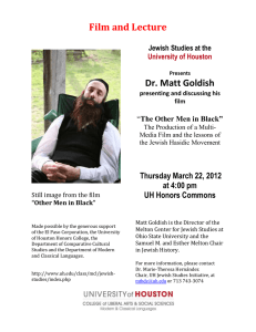 Film and Lecture Dr. Matt Goldish  Thursday March 22, 2012