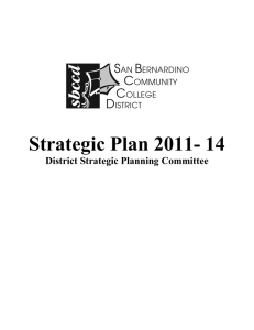 Strategic Plan 2011- 14 District Strategic Planning Committee