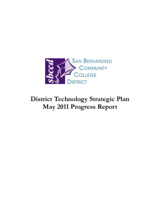 District Technology Strategic Plan May 2011 Progress Report