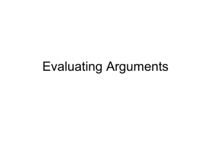 Evaluating Arguments