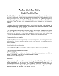 Westlake City School District Credit Flexibility Plan