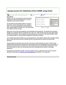 Saving Lessons for Substitutes (from HOME using Citrix)