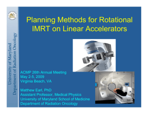 Planning Methods for Rotational IMRT on Linear Accelerators