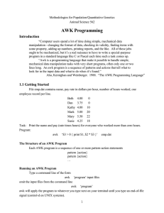 AWK Programming Introduction