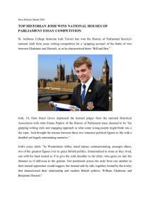 TOP HISTORIAN JOSH WINS NATIONAL HOUSES OF PARLIAMENT ESSAY COMPETITION