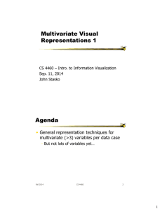 Multivariate Visual Representations 1 Agenda •