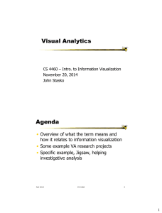 Visual Analytics Agenda