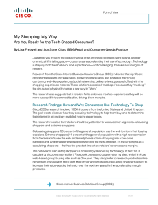 My Shopping, My Way Are You Ready for the Tech-Shaped Consumer?