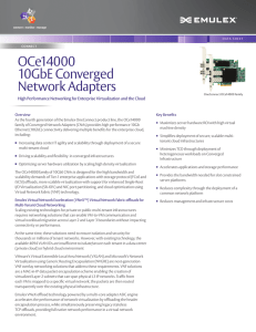 OCe14000 10GbE Converged Network Adapters