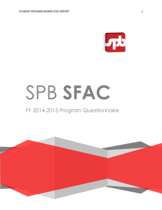 SFAC  FY 2014-2015 Program Questionnaire