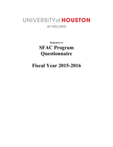 SFAC Program Questionnaire  Fiscal Year 2015-2016
