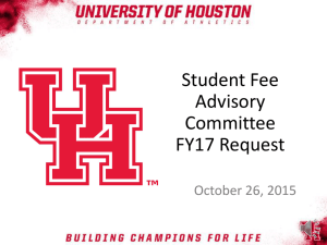 Student Fee Advisory Committee FY17 Request