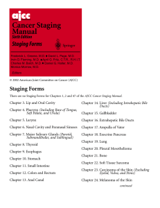 Cancer Staging Manual Staging Forms Sixth Edition