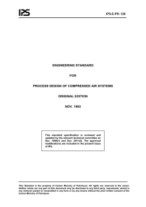 ENGINEERING STANDARD  FOR PROCESS DESIGN OF COMPRESSED AIR SYSTEMS