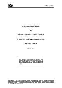 ENGINEERING STANDARD  FOR PROCESS DESIGN OF PIPING SYSTEMS