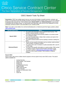 CSCC Search Tools Tip Sheet