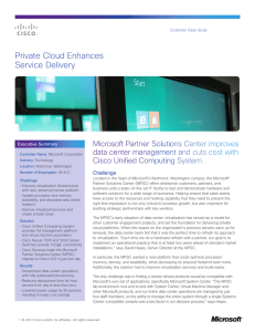 Private Cloud Enhances Service Delivery
