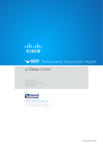 Performance  Assessment  Report at  Cisco  Center