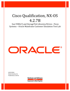   Cisco Qualification, NX‐OS  4.2.7B 