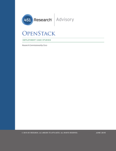 OpenStack Research Commissioned by Cisco DEPLOYMENT CASE STUDIES