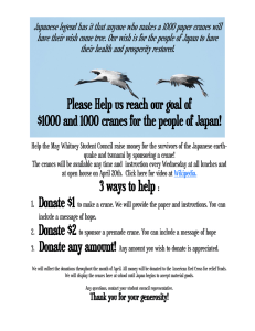 Japanese legend has it that anyone who makes a 1000... have their wish come true. Our wish is for the...