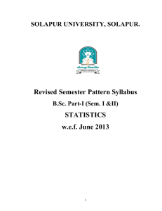 Revised Semester Pattern Syllabus STATISTICS w.e.f. June 2013