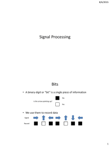 Signal Processing Bits binary digit