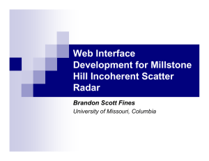 Web Interface Development for Millstone Hill Incoherent Scatter Radar