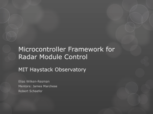 Microcontroller Framework for Radar Module Control  MIT Haystack Observatory