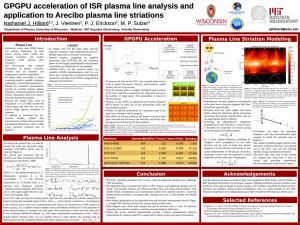GPGPU acceleration of ISR plasma line analysis and Nathaniel J. Hilliard