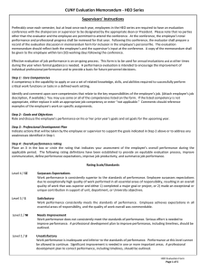 CUNY Evaluation Memorandum - HEO Series Supervisors’ Instructions