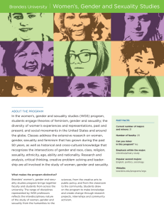 Women’s, Gender and Sexuality Studies Brandeis University