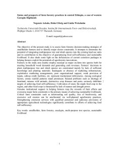 Status and prospects of farm forestry practices in central Ethiopia,... Guraghe Highlands