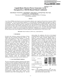 Liquid-Rotor Electret Power Generator Array Energized by a MEMS-Based Pulsed Combustor