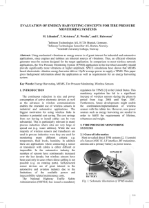 EVALUATION OF ENERGY HARVESTING CONCEPTS FOR TIRE PRESSURE MONITORING SYSTEMS